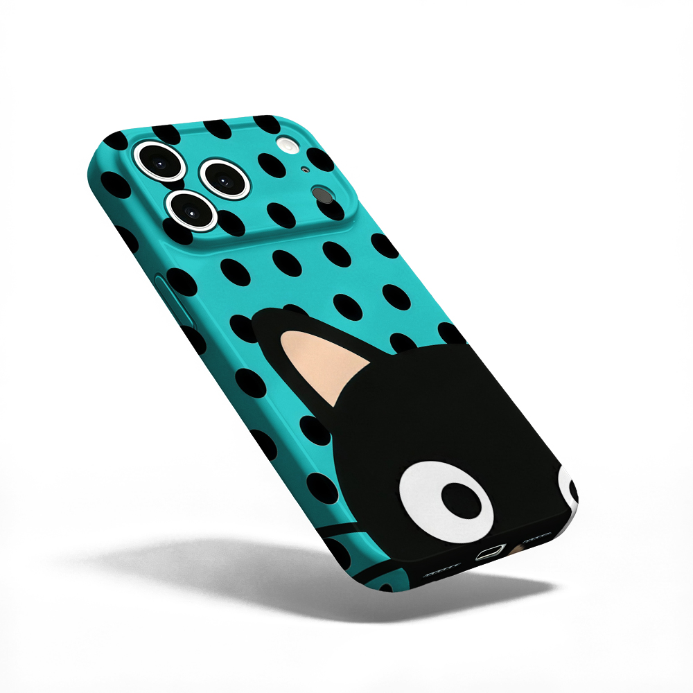 Turquoise Polka Dot Cat Phone  - Phone Cases Xr Iphone review and price
