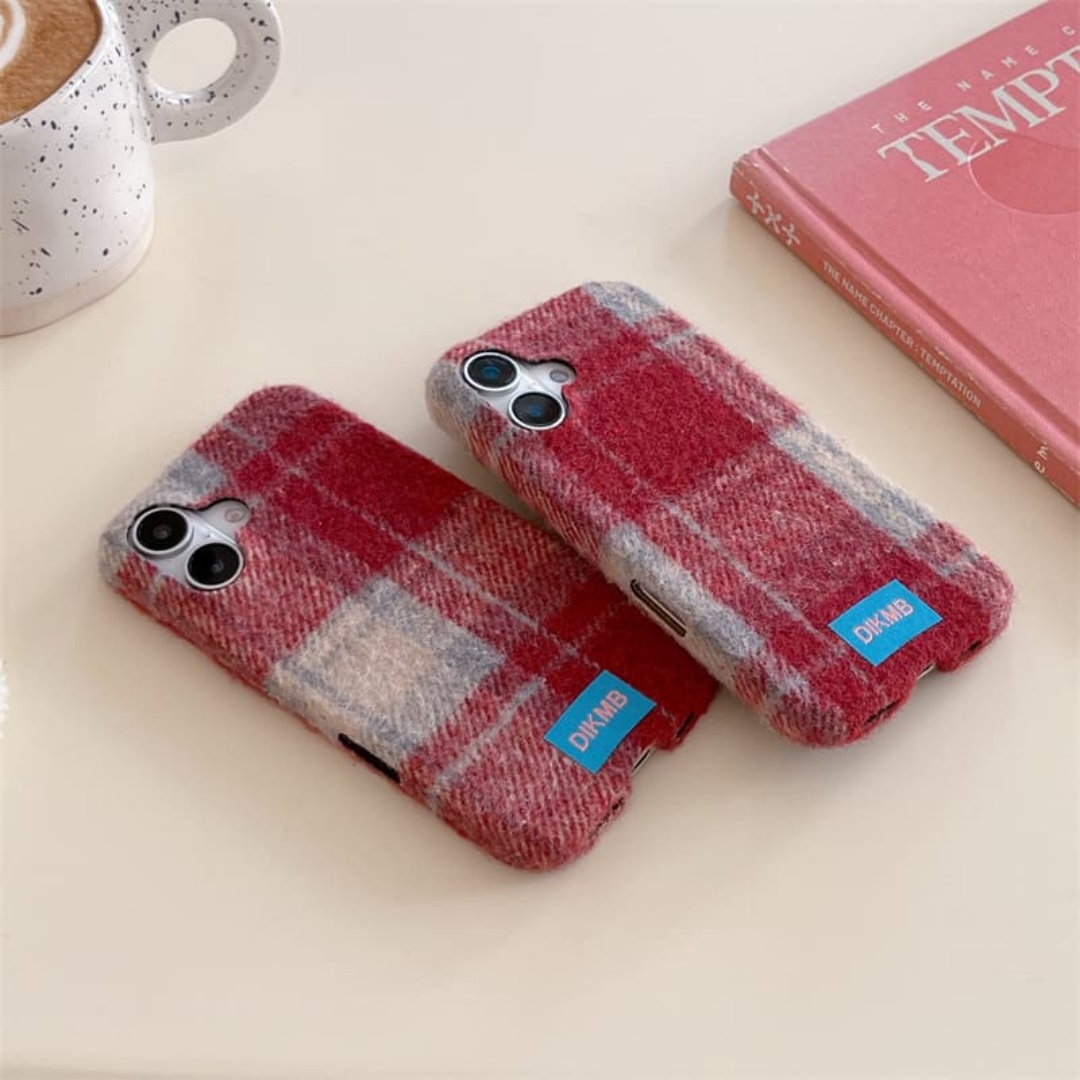 Retro Plaid Soft Fuzzy Warm Ph - Phone Cases For Iphone 16 review and price