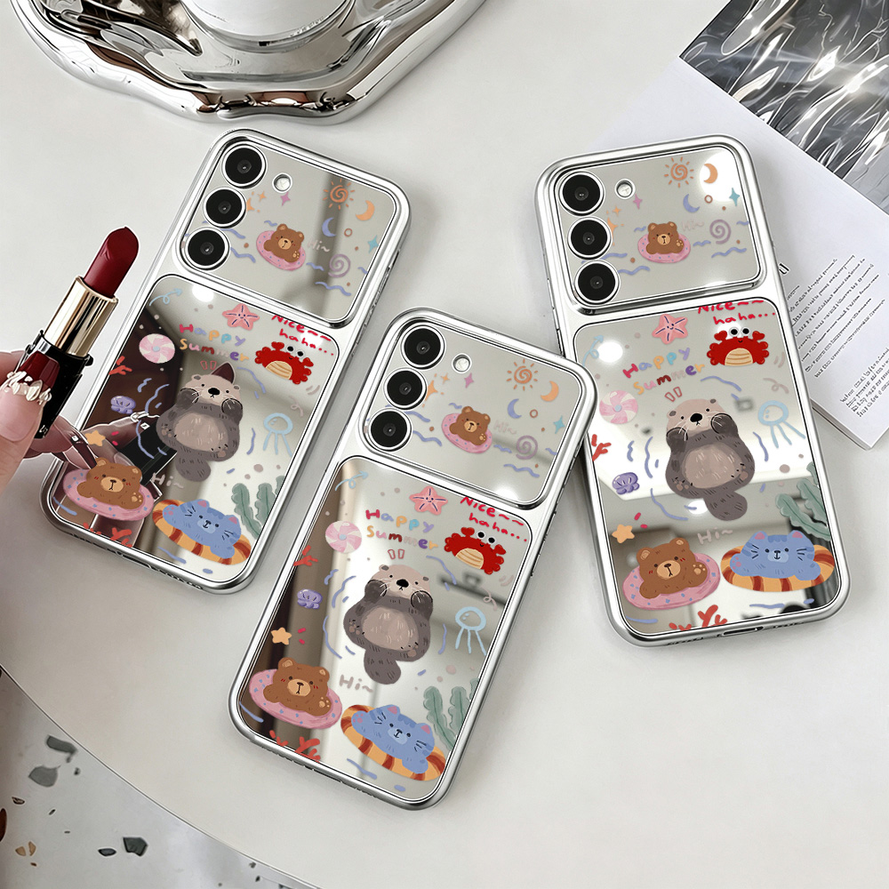 Cartoon Bear Mirror Case with  - Phone Cases Galaxy A16 5G review and price