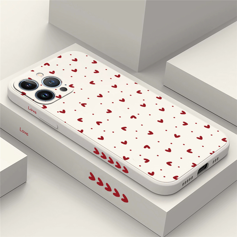 Love Heart Print Phone Case Fo - Phone Cases For Iphone 16 review and price