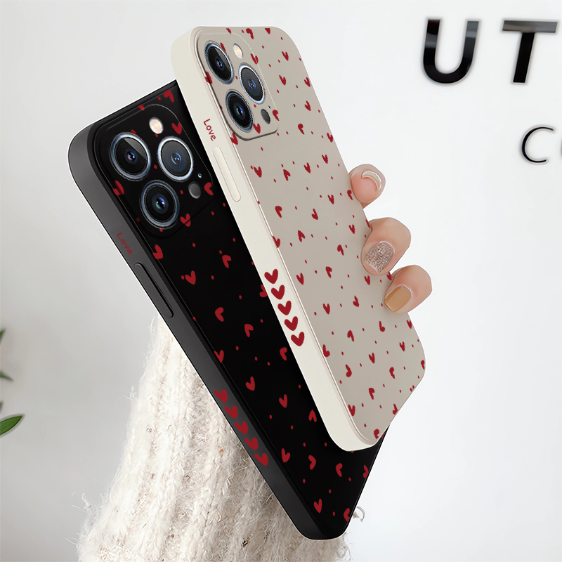 Love Heart Print Phone Case Fo - Phone Cases For Iphone 16 review and price