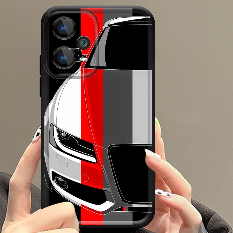 Red and White Car Pattern Soft - Phone Cases Xiaomi 15 review and price