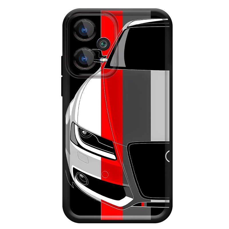 Red and White Car Pattern Soft - Phone Cases Xiaomi 15 review and price
