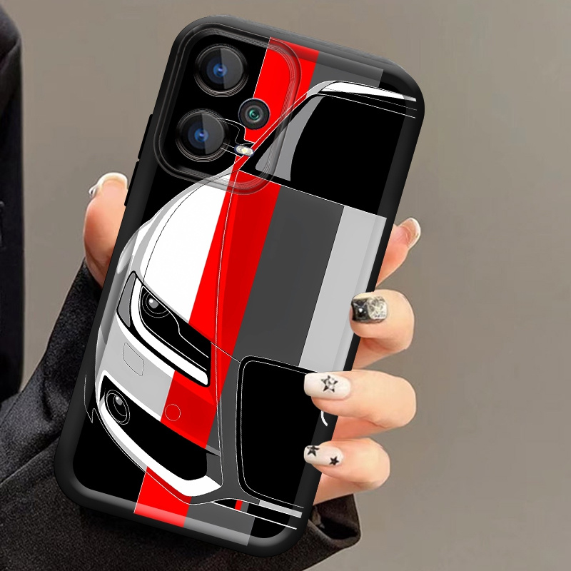 Red and White Car Pattern Soft - Phone Cases Xiaomi 15 review and price